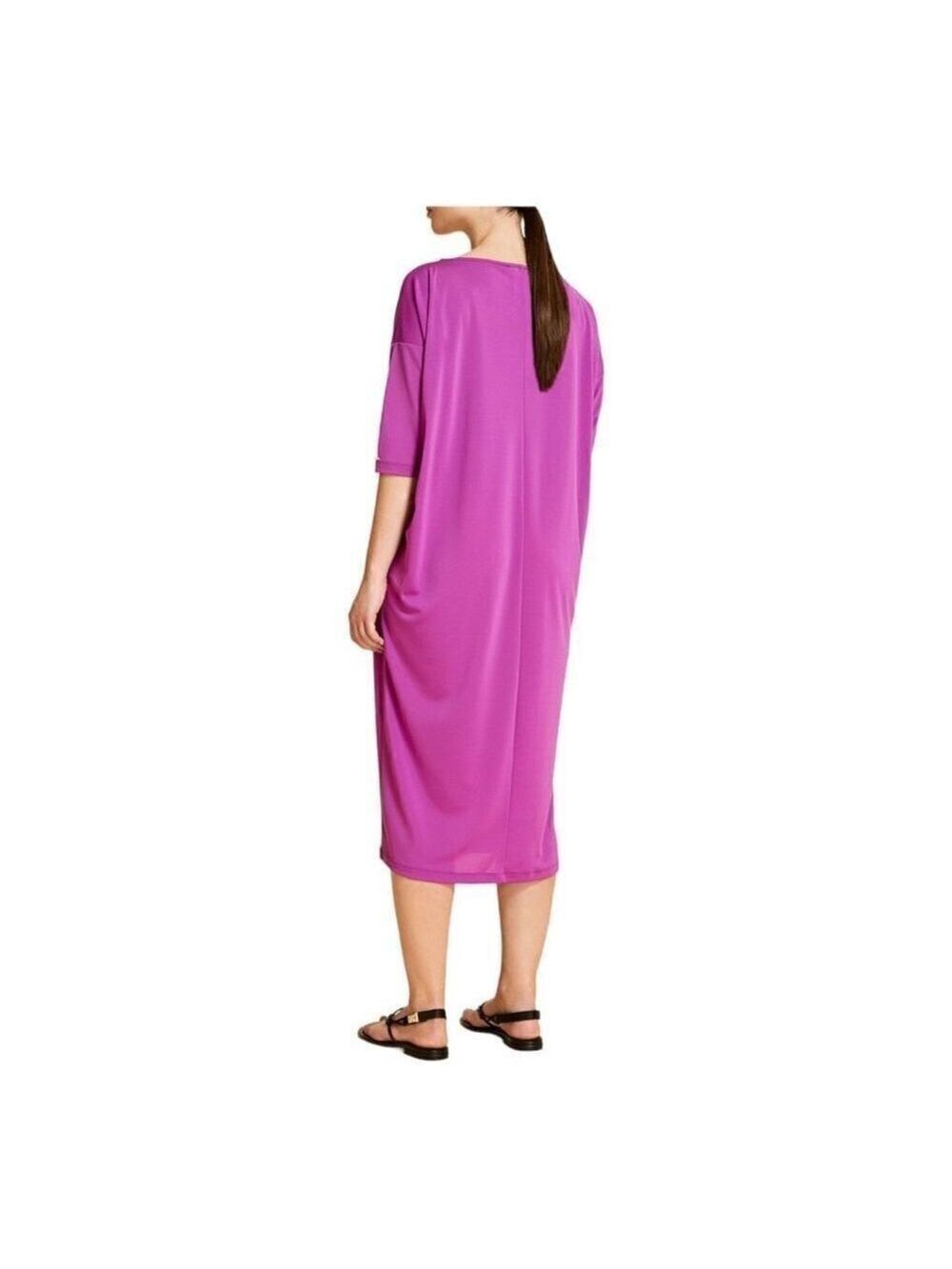 Marina Rinaldi Olivetti T-shirt Dress Size 12-14 (M) NWT in Fuchsia - Picture 3 of 6